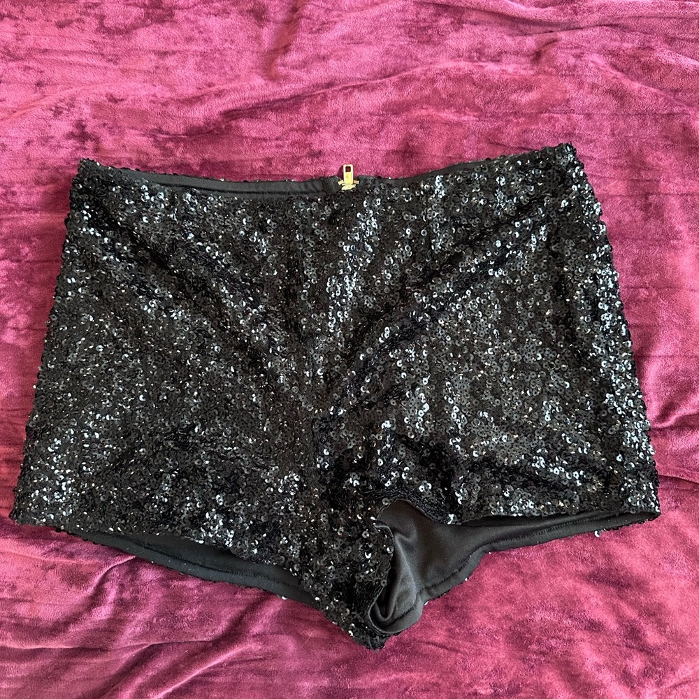 Viral Charolette Russe sequin micro shorts